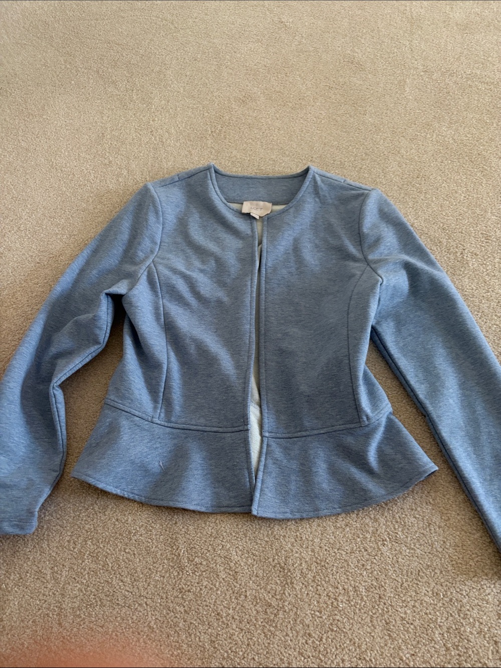 Loft extra small Women’s Light Blue Peplum Jacket